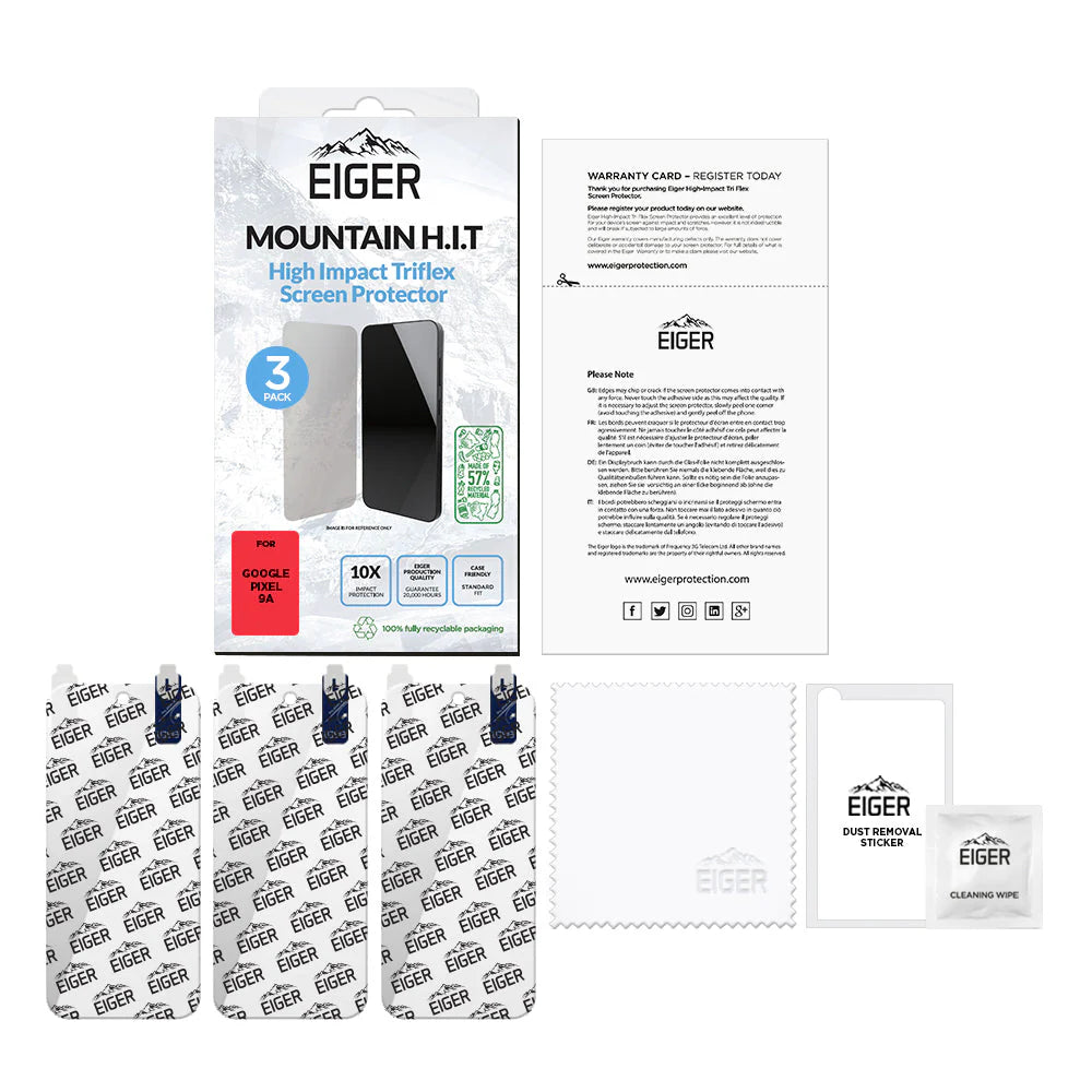 Eiger Mountain H.I.T Screen Protector 1 Pack Google Pixel 9a